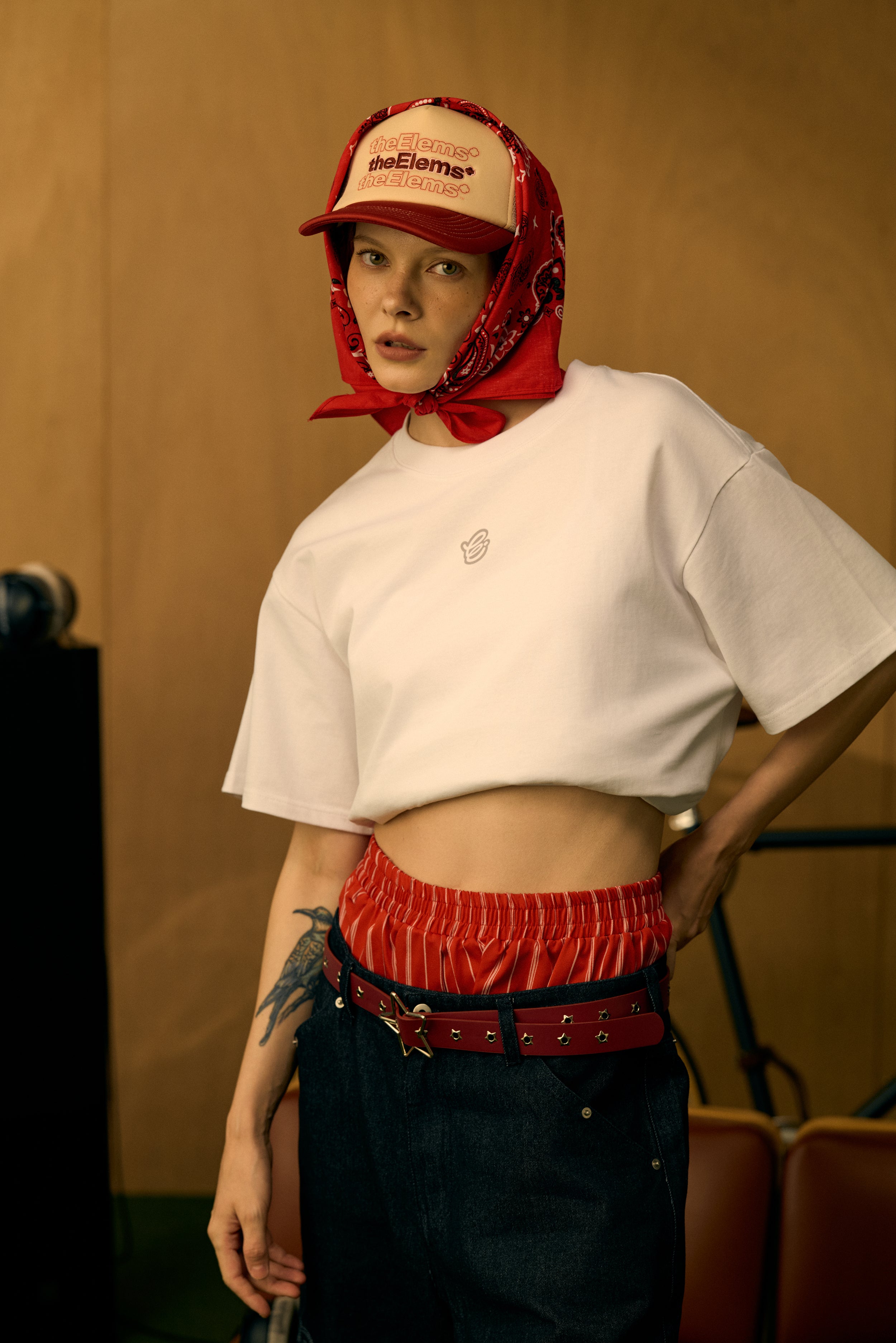 C4 Trucker Hat - Red / Khaki