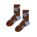 Clover Daily Socks - 咖啡 / 藍色