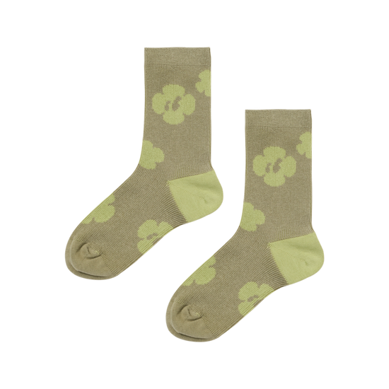 Clover Daily Socks - 墨綠 / 萊姆色
