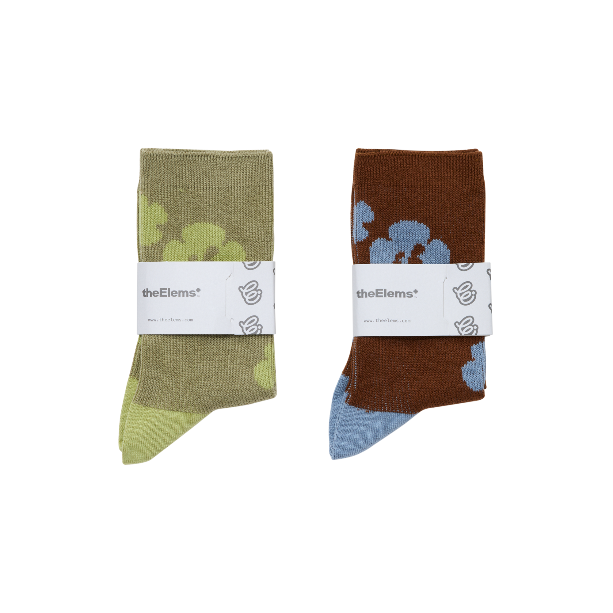 Clover Daily Socks - Brown / Blue