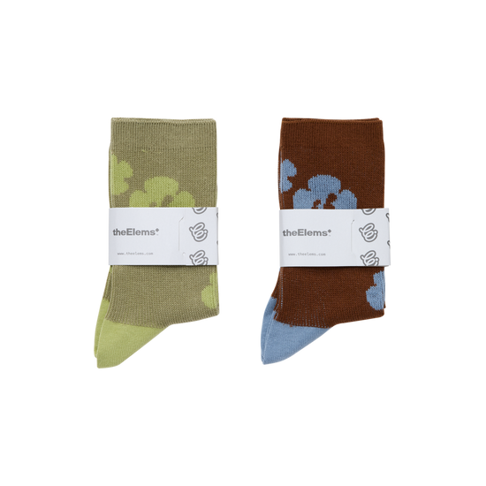 Clover Daily Socks - 墨綠 / 萊姆色