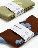 Clover Daily Socks - 咖啡 / 藍色