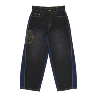 Patchwork Jeans - Dual-tone(Black / Raw)