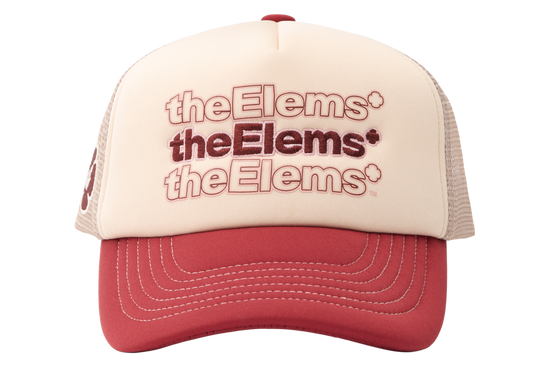 C4 Trucker Hat - 紅 / 卡其色