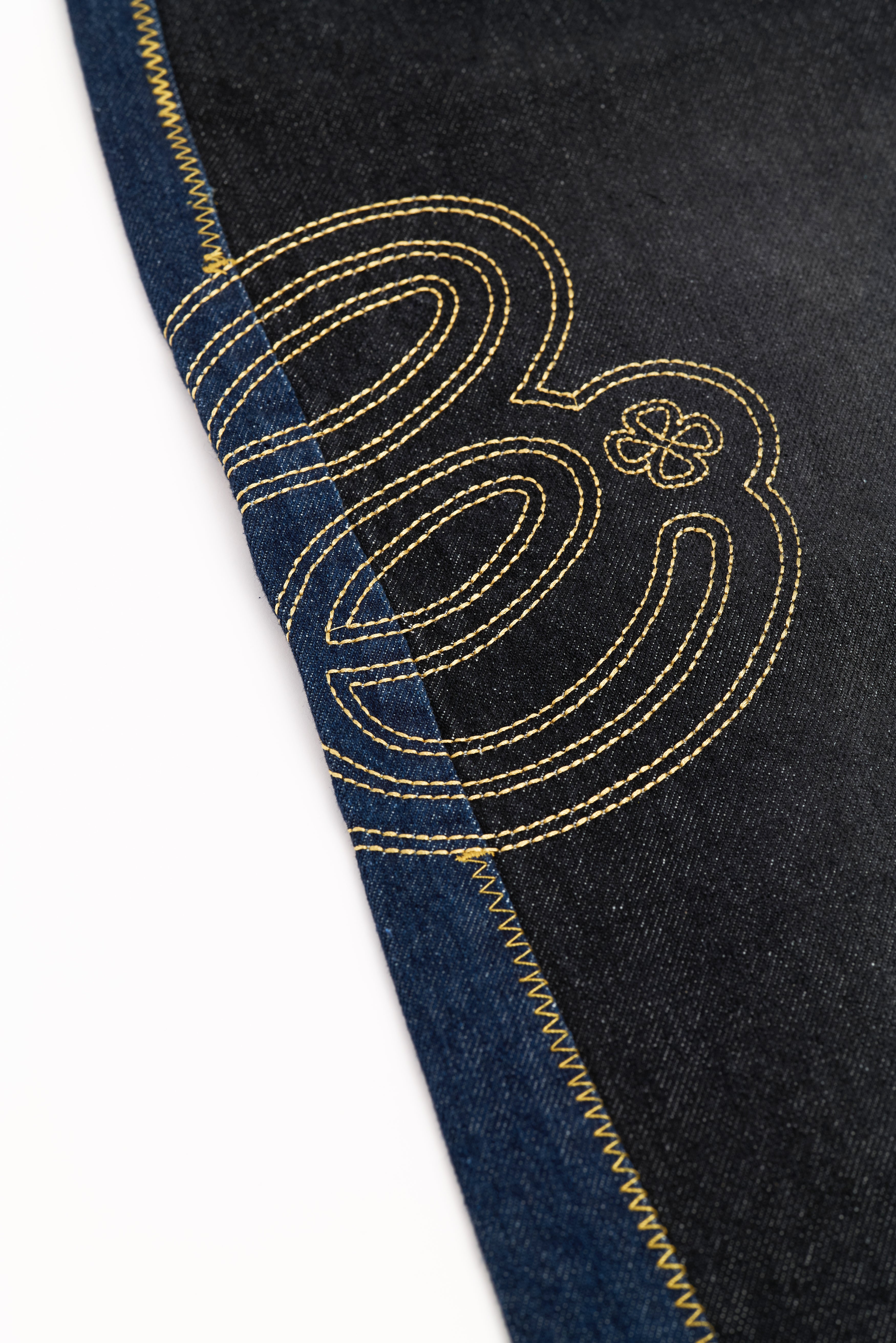 Patchwork Jeans - Dual-tone(Black / Raw)