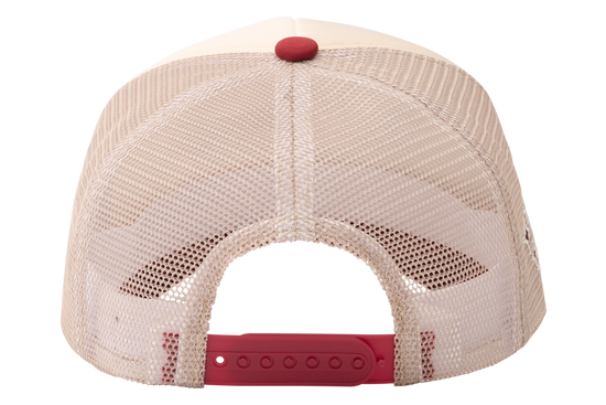 C4 Trucker Hat - 紅 / 卡其色