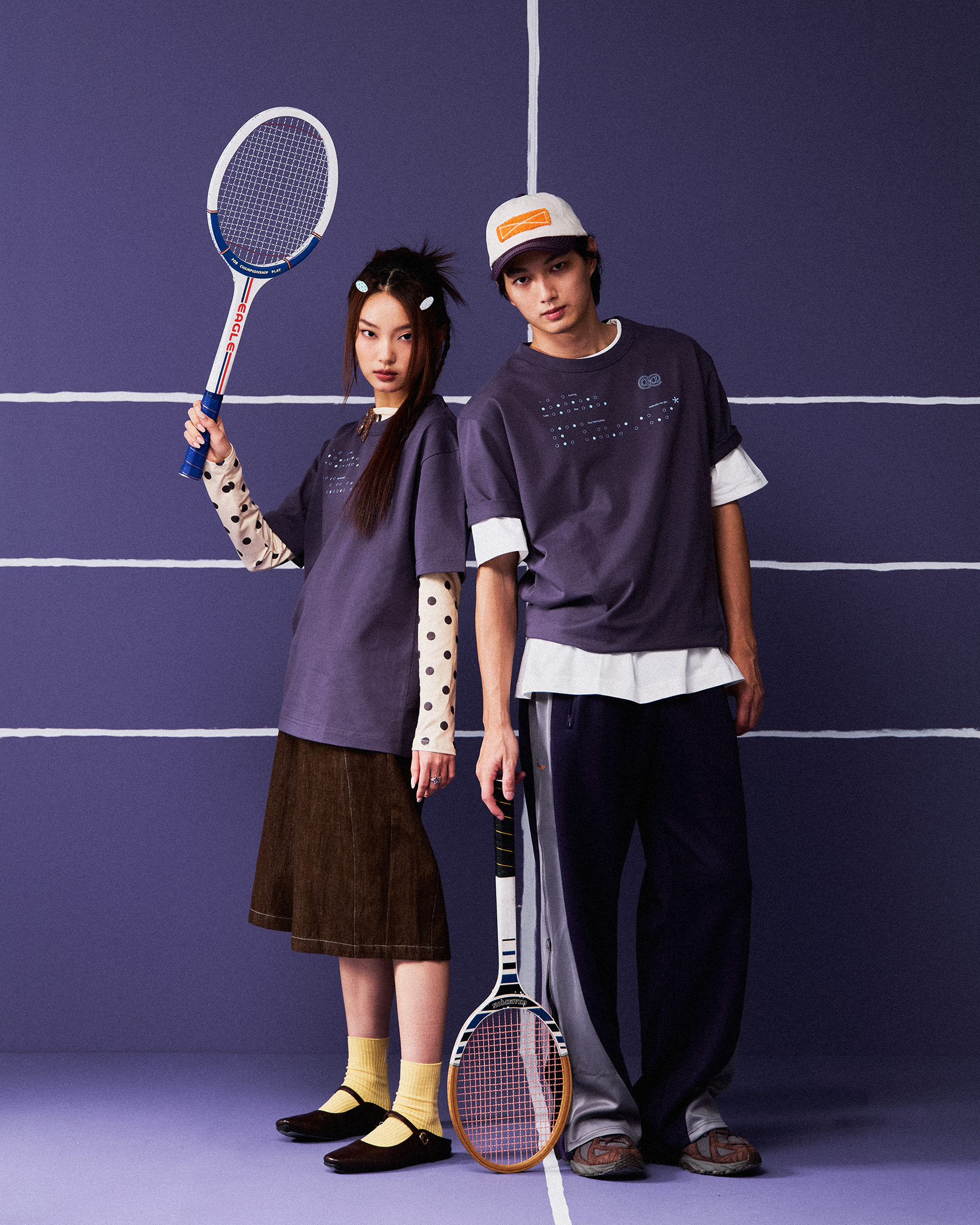 Awake@@ T-shirt - Purple
