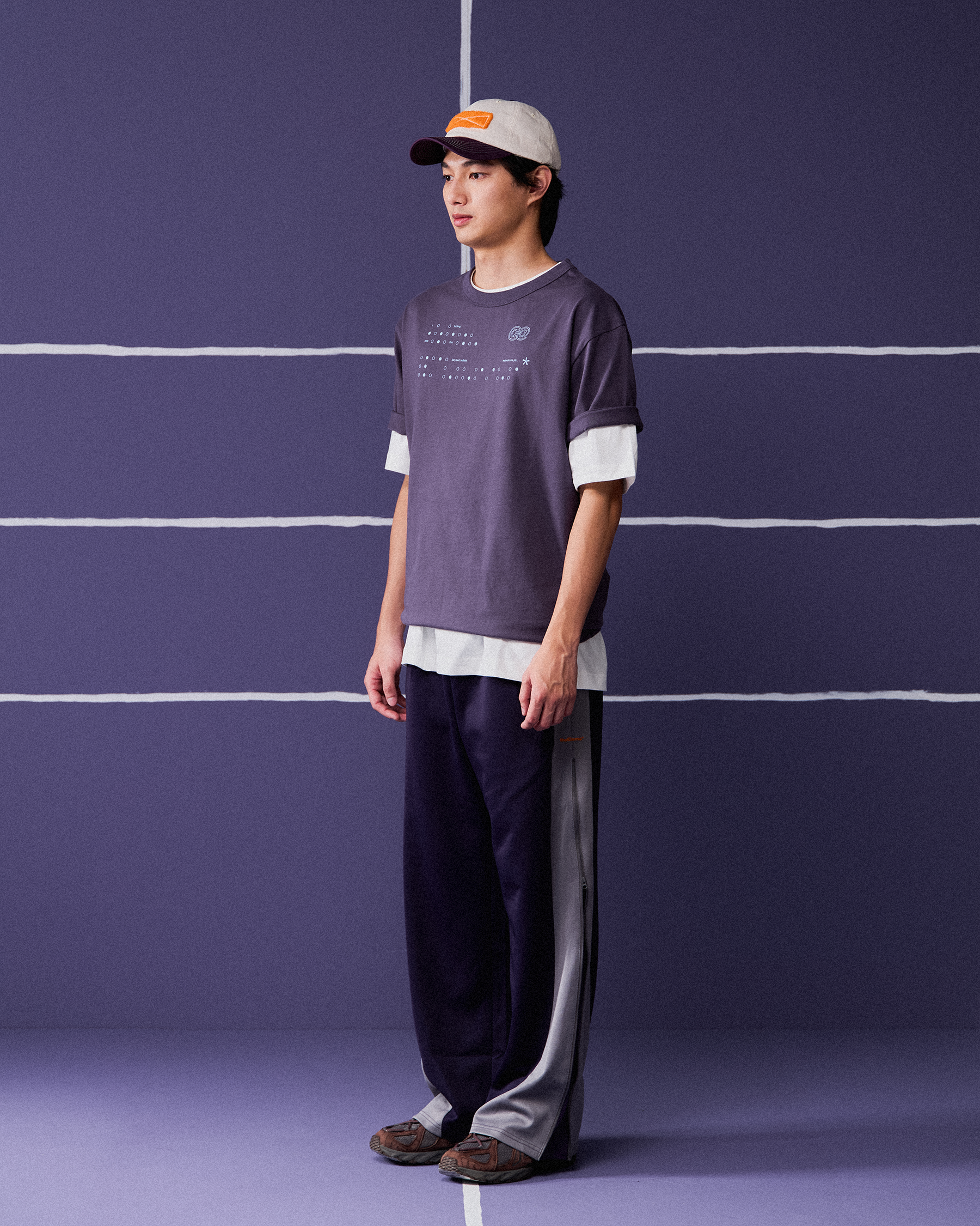 Zip-Off Track Pant - Purple