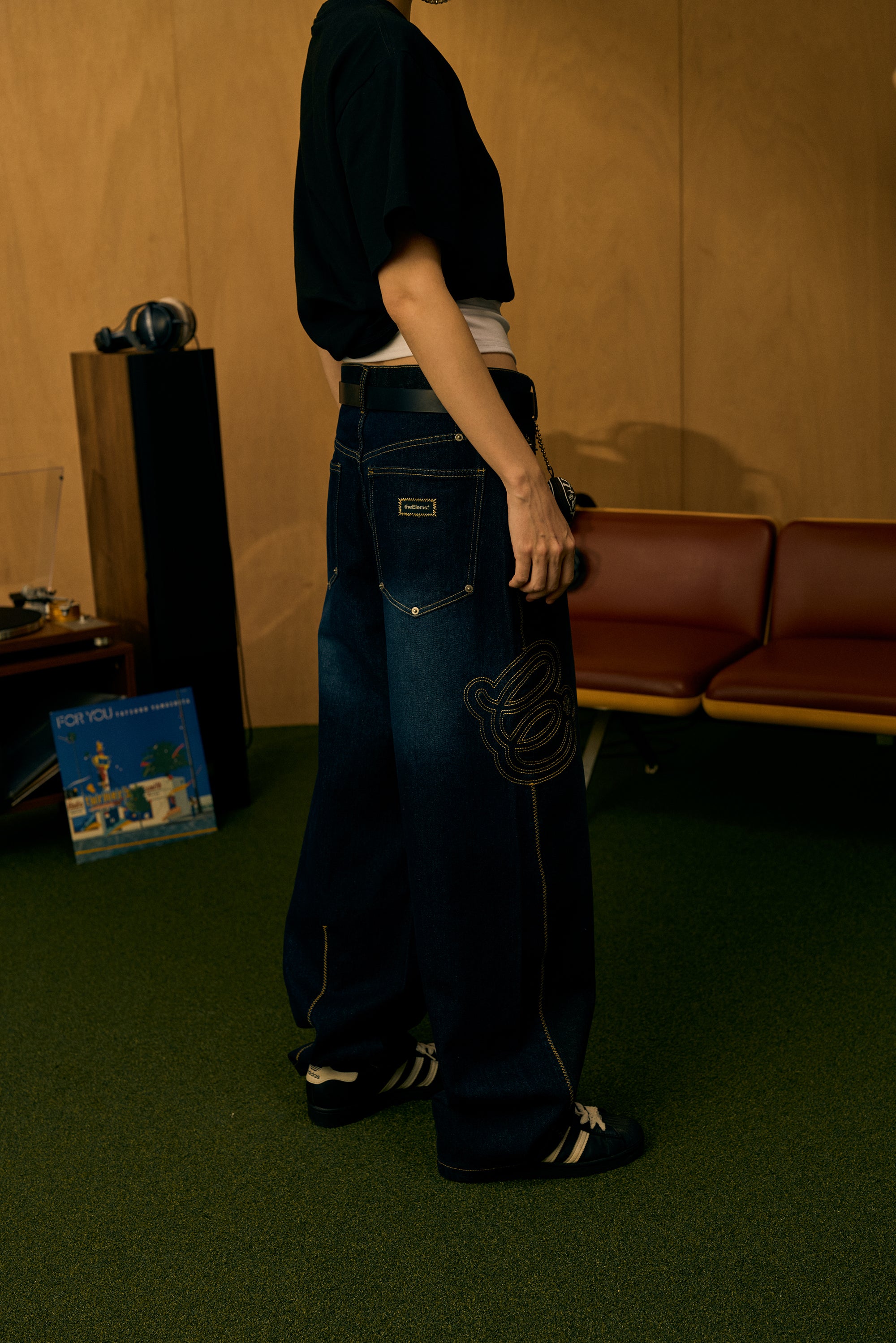 Patchwork Jeans - Dual-tone(Black / Raw)